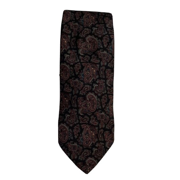 Robert Talbot Silk Tie Paisley Vintage Classic Pointed Formal Casual Evening Vtg